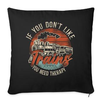 Conducteur de train à vapeur Trainspotting - Housse de coussin décorative 45 x 45 cm - noir - Devant