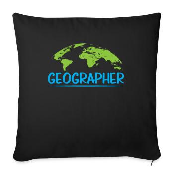 Geography Geography Profession Geography Student - Sofa pillowcase 17,3'' x 17,3'' (45 x 45 cm) - black - Front