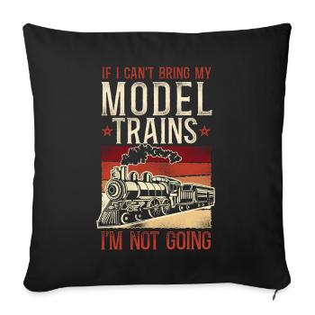 Conducteur de train à vapeur Trainspotting - Housse de coussin décorative 45 x 45 cm - noir - Devant