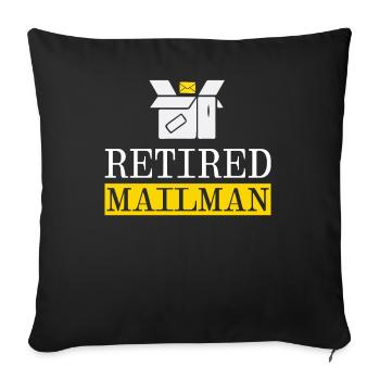 Facteur à la retraite Livreur - Housse de coussin décorative 45 x 45 cm - noir - Devant