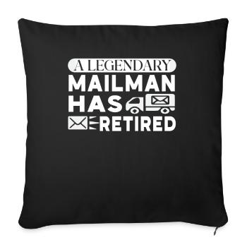 Un facteur légendaire est un livreur à la retraite - Housse de coussin décorative 45 x 45 cm - noir - Devant