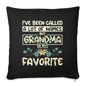 Grand-mère est mon nom préféré - Housse de coussin décorative 45 x 45 cm - noir - Devant