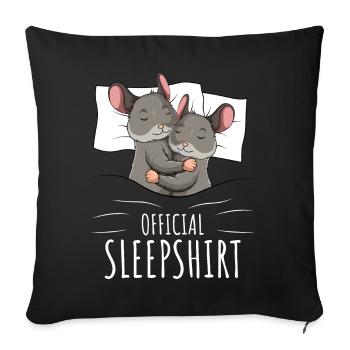 Chinchilla Sleeper Shirt - Sofa pillowcase 17,3'' x 17,3'' (45 x 45 cm) - black - Front