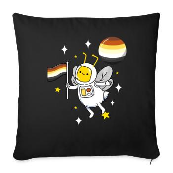 Biene im Weltraum Gay Bear Pride - Sofakissenbezug 45 x 45 cm - Schwarz - Vorne