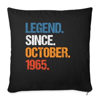 Légende depuis octobre 1965 Anniversaire - Housse de coussin décorative 45 x 45 cm - noir - Devant