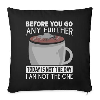 Before You Go Any Further Today Is Not The Day - C - Sofakissenbezug 45 x 45 cm - Schwarz - Vorne