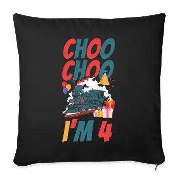 Conducteur de train à vapeur Trainspotting - Housse de coussin décorative 45 x 45 cm - noir - Devant