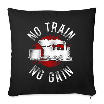 Conducteur de train à vapeur Trainspotting - Housse de coussin décorative 45 x 45 cm - noir - Devant