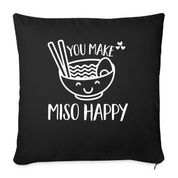 Miso Soup Japan Japanese Food Kücke - Sofa pillowcase 17,3'' x 17,3'' (45 x 45 cm) - black - Front