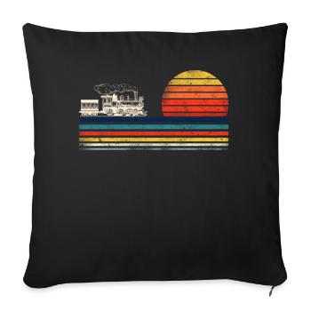 Conducteur de train à vapeur Trainspotting - Housse de coussin décorative 45 x 45 cm - noir - Devant