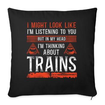 Freight Diesel Train Driver - Sofa pillowcase 17,3'' x 17,3'' (45 x 45 cm) - black - Front