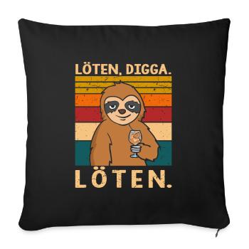 Soudure Digga Soudage paresseux - Housse de coussin décorative 45 x 45 cm - noir - Devant