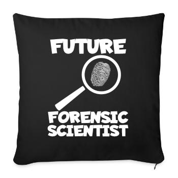 Futur enquêteur médico-légal Criminologie - Housse de coussin décorative 45 x 45 cm - noir - Devant