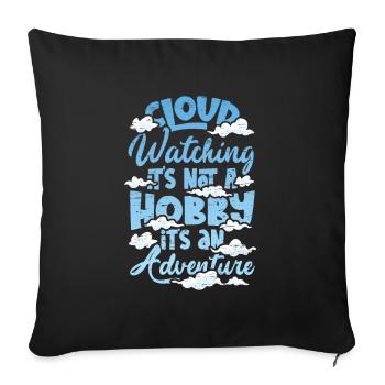 Cloud Watcher Meteorology Cloud Watching - Sofa pillowcase 17,3'' x 17,3'' (45 x 45 cm) - black - Front