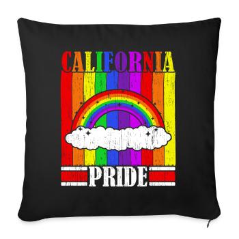 California Proud USA America Californian LGBTQ - Sofa pillowcase 17,3'' x 17,3'' (45 x 45 cm) - black - Front