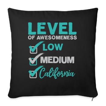California USA State of America Travel Californians - Sofa pillowcase 17,3'' x 17,3'' (45 x 45 cm) - black - Front