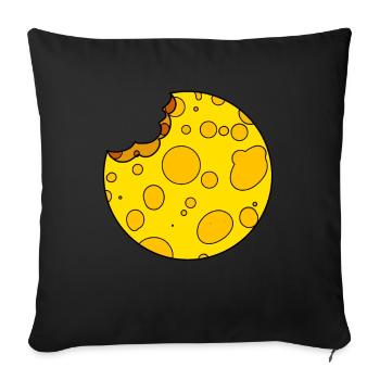 Käse - Sofakissenbezug 45 x 45 cm - Schwarz - Vorne