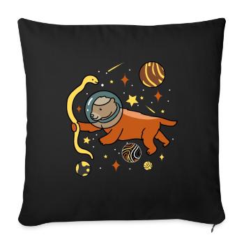 Honigdachs Im Weltraum Gay Bear Pride - Sofakissenbezug 45 x 45 cm - Schwarz - Vorne
