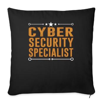 Cybersecurity Specialist Hack Cybersecurity - Sofa pillowcase 17,3'' x 17,3'' (45 x 45 cm) - black - Front