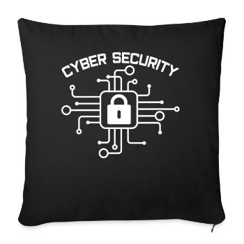 Cyber Security Cybersecurity IT Security Hack - Sofa pillowcase 17,3'' x 17,3'' (45 x 45 cm) - black - Front