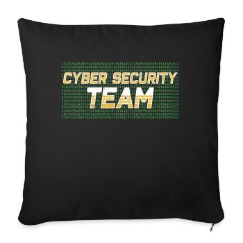 Cyber Sicherheit Team Hacker Hack Cybersecurity - Sofakissenbezug 45 x 45 cm - Schwarz - Vorne