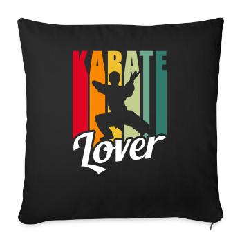Karate Liebhaber Kämpfer Kampfsport Kampfkunst - Sofakissenbezug 45 x 45 cm - Schwarz - Vorne