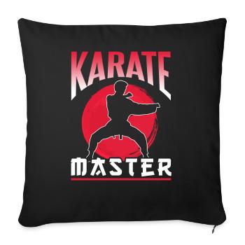 Karate Meister Kampfkunst Kampfsport Kämpfer - Sofakissenbezug 45 x 45 cm - Schwarz - Vorne