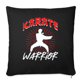 Karate Warrior Martial Arts Fighter Martial Arts - Sofa pillowcase 17,3'' x 17,3'' (45 x 45 cm) - black - Front