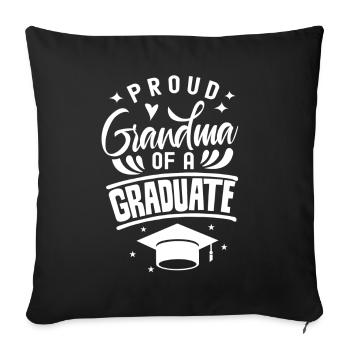Proud Grandmother Of a Graduate Graduate - Sofa pillowcase 17,3'' x 17,3'' (45 x 45 cm) - black - Front