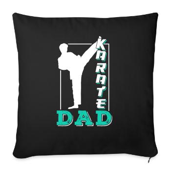Karate Vater Kampfkunst Kämpfer Kampfsport - Sofakissenbezug 45 x 45 cm - Schwarz - Vorne