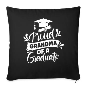 Proud Grandmother Of a Graduate Graduate - Sofa pillowcase 17,3'' x 17,3'' (45 x 45 cm) - black - Front