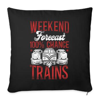 Freight Diesel Train Driver - Sofa pillowcase 17,3'' x 17,3'' (45 x 45 cm) - black - Front