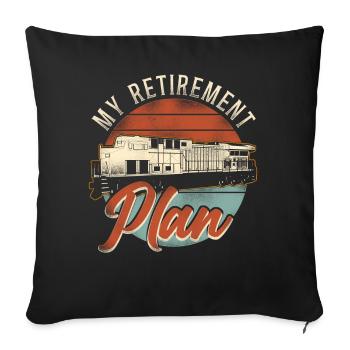 Freight Diesel Train Driver - Sofa pillowcase 17,3'' x 17,3'' (45 x 45 cm) - black - Front