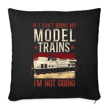 Freight Diesel Train Driver - Sofa pillowcase 17,3'' x 17,3'' (45 x 45 cm) - black - Front
