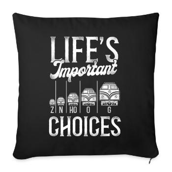 Freight Diesel Train Driver - Sofa pillowcase 17,3'' x 17,3'' (45 x 45 cm) - black - Front