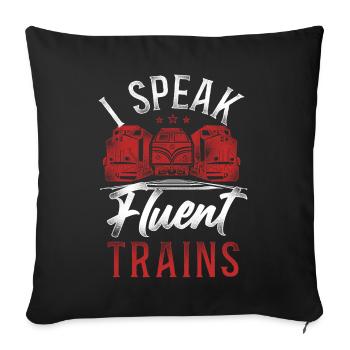 Freight Diesel Train Driver - Sofa pillowcase 17,3'' x 17,3'' (45 x 45 cm) - black - Front