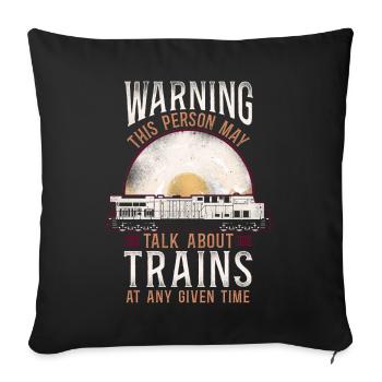Freight Diesel Train Driver - Sofa pillowcase 17,3'' x 17,3'' (45 x 45 cm) - black - Front