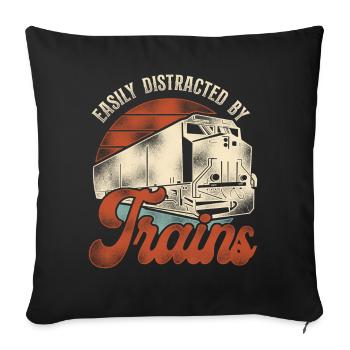 Freight Diesel Train Driver - Sofa pillowcase 17,3'' x 17,3'' (45 x 45 cm) - black - Front