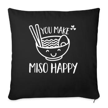 Miso Soup Japan Japanese Food Kücke - Sofa pillowcase 17,3'' x 17,3'' (45 x 45 cm) - black - Front