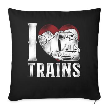 Freight Diesel Train Driver - Sofa pillowcase 17,3'' x 17,3'' (45 x 45 cm) - black - Front