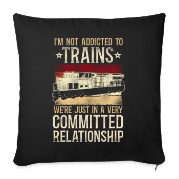 Freight Diesel Train Driver - Sofa pillowcase 17,3'' x 17,3'' (45 x 45 cm) - black - Front