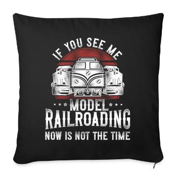 Freight Diesel Train Driver - Sofa pillowcase 17,3'' x 17,3'' (45 x 45 cm) - black - Front