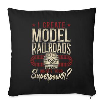 Freight Diesel Train Driver - Sofa pillowcase 17,3'' x 17,3'' (45 x 45 cm) - black - Front