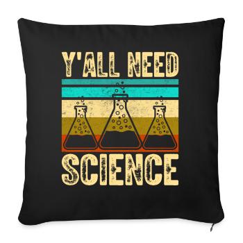 Scientist Chemist Physicist Physics Gift - Sofa pillowcase 17,3'' x 17,3'' (45 x 45 cm) - black - Front
