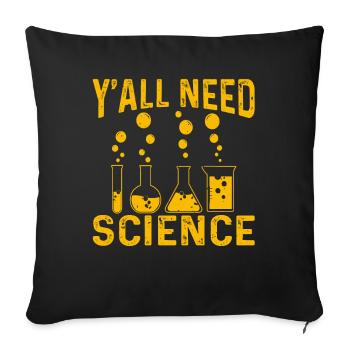 Scientist Chemist Physicist Physics Gift - Sofa pillowcase 17,3'' x 17,3'' (45 x 45 cm) - black - Front