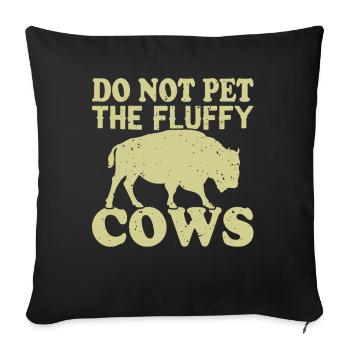 Bison Buffalo Water Buffalo National Park - Sofa pillowcase 17,3'' x 17,3'' (45 x 45 cm) - black - Front