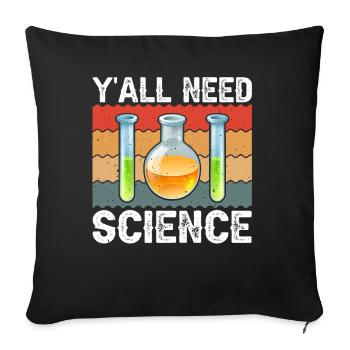 Scientist Chemist Physicist Physics Gift - Sofa pillowcase 17,3'' x 17,3'' (45 x 45 cm) - black - Front
