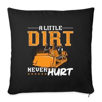 Excavator Bulldozer Construction Worker Bulldozer Gift - Sofa pillowcase 17,3'' x 17,3'' (45 x 45 cm) - black - Front