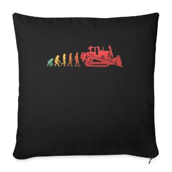 Bagger Planierraupe Bulldozer Bauarbeiter Geschenk - Sofakissenbezug 45 x 45 cm - Schwarz - Vorne