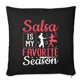 La salsa est ma saison préférée Danse latine Salsa - Housse de coussin décorative 45 x 45 cm - noir - Devant